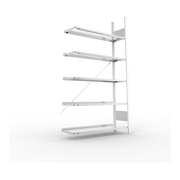 Meta Büro-Anbauregal S3 COMPACT 1850 x 1000 x 300 mm verzinkt