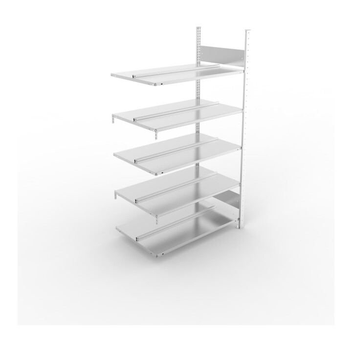 Meta Büro-Anbauregal S3 COMPACT 1850 x 1000 x 600 mm verzinkt doppelseitig