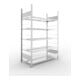 Meta Büroregal S3 COMPACT 1850 x 1250 x 600 mm verzinkt doppelseitig