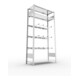 META CLIP Keilriemenregal 2000x1000x400 mm, mit 3 Keilriemenebenen, verzinkt