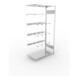 META CLIP Keilriemenregal 2000x1000x500 mm, Anbauregal mit 3 Keilriemenebenen, verzinkt