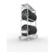 META CLIP Räderregalwagen 1850x1300x400 mm, mit 2 Reifenebenen und Fachboden, verzinkt