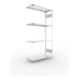 META CLIP SET Fachbodenregal 2000x1000x400 mm, Anbauregal mit 4 Fachböden, Fachlast 150 Kg, verzinkt