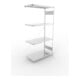META CLIP SET Fachbodenregal 2000x1000x500 mm, Anbauregal mit 4 Fachböden, Fachlast 150 Kg, verzinkt