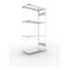 META CLIP SET Fachbodenregal 2000x1000x500 mm, Anbauregal mit 4 Fachböden, Fachlast 150 Kg, verzinkt