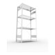 META CLIP SET Fachbodenregal 2000x1000x500 mm, mit 4 Fachböden, Fachlast 230 Kg, verzinkt