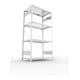 META CLIP SET Fachbodenregal 2000x1000x600 mm, mit 4 Fachböden, Fachlast 150 Kg, verzinkt