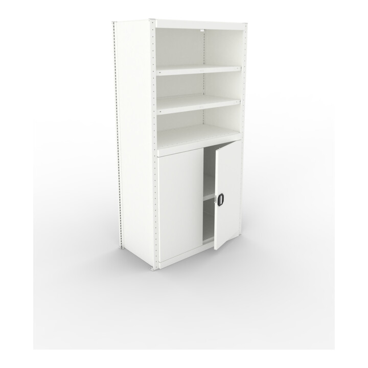 META CLIP150 Schrankmodul 2000x1000x500 mm, mit 6 Böden, Vollwandseitenrahmen, Rückwand und Flügeltür