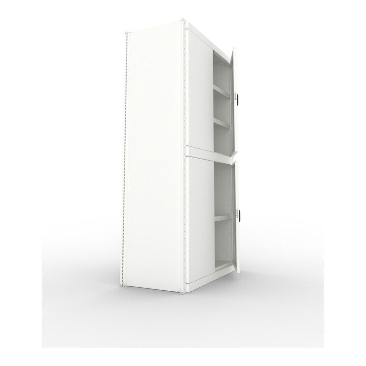 META CLIP150 Schrankmodul2000x1000x500 mm, mit 6 Böden, Vollwandseitenrahmen, Rückwand und 2 Flügeltüren