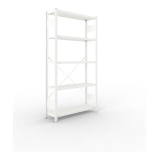META CLIP230 Fachbodenregal 2000x1000x300 mm, mit 5 Böden, 230 Kg Fachlast, lichtgrau