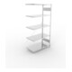 META CLIP230 Fachbodenregal 2000x1000x500 mm, Anbauregal mit 5 Böden, 230 Kg Fachlast, verzinkt