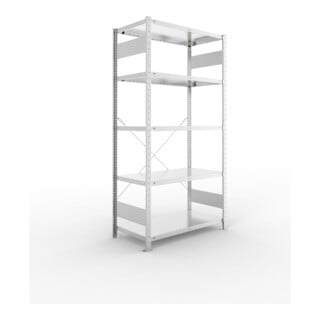 META CLIP230 Fachbodenregal 2000x1000x500 mm, mit 5 Böden, 230 Kg Fachlast, verzinkt