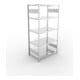 META CLIP230 Fachbodenregal 2000x1000x600 mm, mit 5 Böden, 230 Kg Fachlast, verzinkt