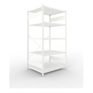 META CLIP230 Fachbodenregal 2000x1000x800 mm, mit 5 Böden, 230 Kg Fachlast, lichtgrau