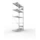 META CLIP330 Fachbodenregal 2000x1000x400 mm, Anbauregal mit 5 Böden, 330 Kg Fachlast, verzinkt