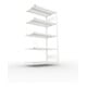 META CLIP330 Fachbodenregal 2000x1000x600 mm, Anbauregal mit 5 Böden, 330 Kg Fachlast, lichtgrau
