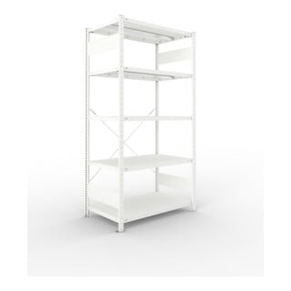 META CLIP330 Fachbodenregal 2000x1000x600 mm, mit 5 Böden, 330 Kg Fachlast, lichtgrau