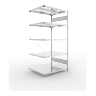 META CLIP330 Fachbodenregal 2000x1000x800 mm, Anbauregal mit 5 Böden, 330 Kg Fachlast, verzinkt