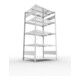 META CLIP330 Fachbodenregal 2000x1000x800 mm, mit 5 Böden, 330 Kg Fachlast, verzinkt