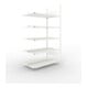 Set Büro-Anbauregal COMPACT doppelseitig, 1850x1000x600 mm mit 5 Böden + Büroregal COMPACT doppelseitig, 1850x1000x600 mm mit 5 Böden + Büroregal COMPACT doppelseitig, 1850x1250x600 mm mit 5 Böden + Büroregal COMPACT doppelseitig, 1850x750x600 mm mit 5 Bö