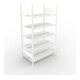 META COMPACT Büroregal 1850x1000x600 mm (HxBxT), doppelseitig mit 5 Böden, 80 Kg Fachlast, lichtgrau