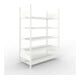 META COMPACT Büroregal 1850x1250x600 mm (HxBxT), doppelseitig mit 5 Böden, 80 Kg Fachlast, lichtgrau