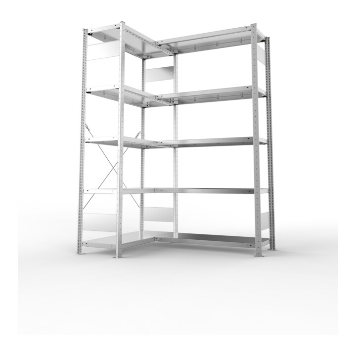 META Eckregal CLIP 150 2000 x 400mm verzinkt 10 Böden Längsriegel