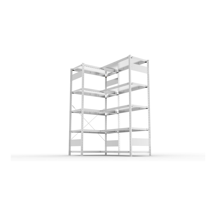 Meta Eckregal CLIP 150 2000 x 500mm verzinkt 10 Böden mit Längsriegel