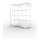 META Eckregal CLIP 150 2000 x 600mm RAL 7035 mit 10 Böden Längsriegel