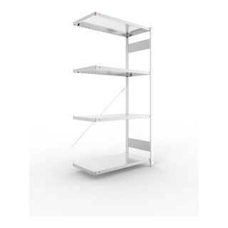 Meta Fachboden-Anbauregal CLIP SET 2000 x 1000 x 500 mm verzinkt