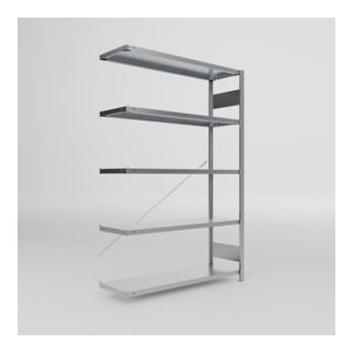 Meta Fachboden-Anbauregal S3 CLIP 2000 x 1300 x 400 mm verzinkt
