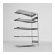 Meta Fachboden-Anbauregal S3 CLIP 2000 x 1300 x 600 mm verzinkt