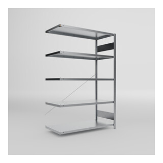 Meta Fachboden-Anbauregal S3 CLIP 2000 x 1300 x 600 mm verzinkt