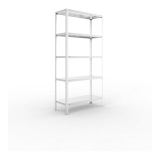 META FIX150 Schraubregal 2000x1000x400 mm, Grundregal mit 5 Böden, 150 Kg Fachlast, verzinkt