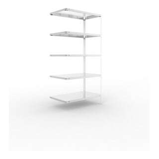 META FIX150 Schraubregal 2000x1000x600 mm, Anbauregal mit 5 Böden, 150 Kg Fachlast, verzinkt