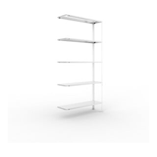 META FIX80 Schraubregal 2000x1000x400 mm, Anbauregal mit 5 Böden, 80 Kg Fachlast, verzinkt