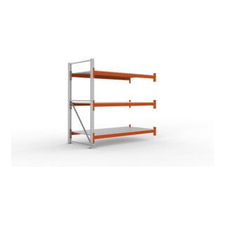 META Großfachregal AR 2200 x 2225 x 1100 verzinkt RAL 2001 mit Stahlpaneelen