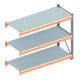 Set Schwerlastregal AF H2200xL2700xT1100 mm + Schwerlastregal GF H2200xL2700xT1100 mm + Fachboden Stahlpaneel 2700x1100 mm