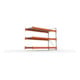META Großfachregal MULTIPAL S 2200x2700x1100 mm, Anbauregal mit Stahlpaneelen, verzinkt / rotorange