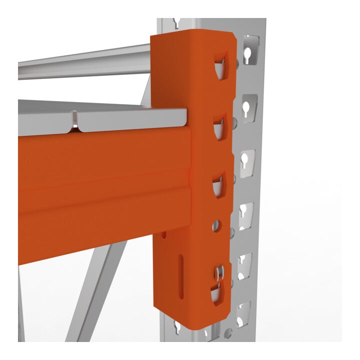 META Großfachregal MULTIPAL S 2200x2700x1100 mm, Anbauregal mit Stahlpaneelen, verzinkt / rotorange