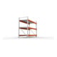 META Großfachregal MULTIPAL S 2200x2700x1100 mm, Grundregal mit Stahlpaneelen, verzinkt / rotorange