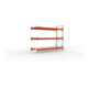 META Großfachregal MULTIPAL S 2200x2700x800 mm, Anbauregal mit Stahlpaneelen, verzinkt / rotorange