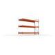 META Großfachregal MULTIPAL S 2200x2700x800 mm, Anbauregal mit Stahlpaneelen, verzinkt / rotorange
