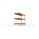 META Großfachregal MULTIPAL S 2200x2700x800 mm, Anbauregal mit Stahlpaneelen, verzinkt / rotorange