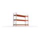 META Großfachregal MULTIPAL S 2200x2700x800 mm, Grundregal mit Stahlpaneelen, verzinkt / rotorange