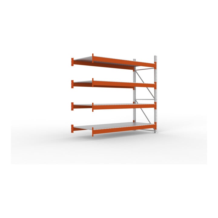 Set Schwerlastregal AF H2700xL2700xT1100 mm + Schwerlastregal GF H2700xL2700xT1100 mm + Fachboden Stahlpaneel 2700x1100 mm