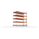 META Großfachregal MULTIPAL S 3300x2700x1100 mm, Anbauregal mit Stahlpaneelen, verzinkt / rotorange