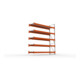 META Großfachregal MULTIPAL S 3300x2700x800 mm, Anbauregal mit Stahlpaneelen, verzinkt / rotorange