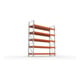 META Großfachregal MULTIPAL S 3300x2700x800 mm, Grundregal mit Stahlpaneelen, verzinkt / rotorange