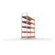 META Großfachregal MULTIPAL S 3300x2700x800 mm, Grundregal mit Stahlpaneelen, verzinkt / rotorange